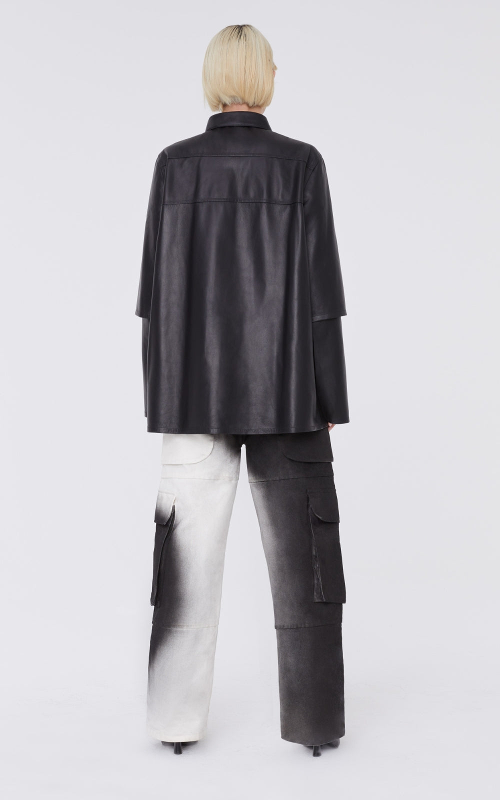 Adjustable Black Airbrush Cargo Pants