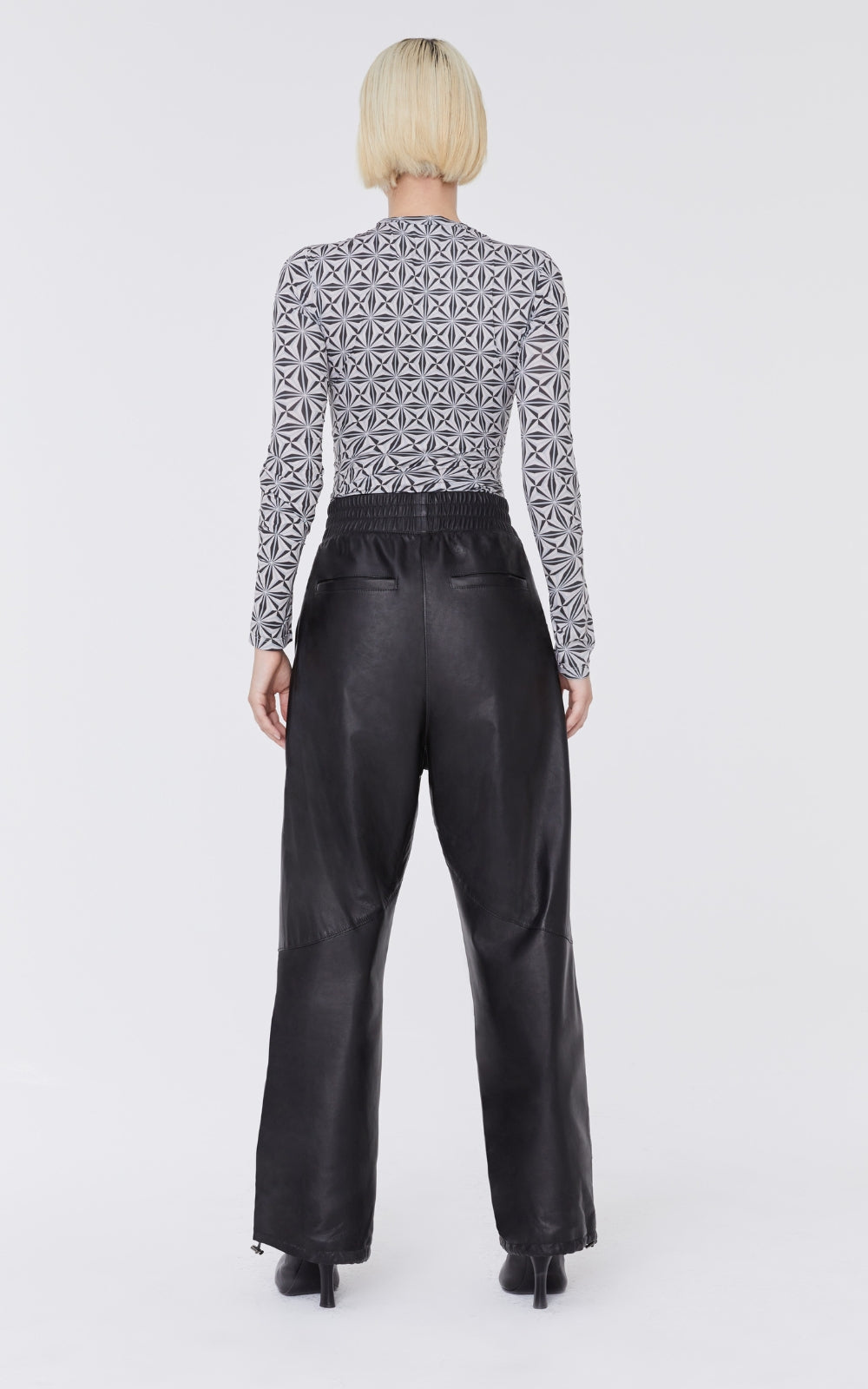 Leather Lapel Pants