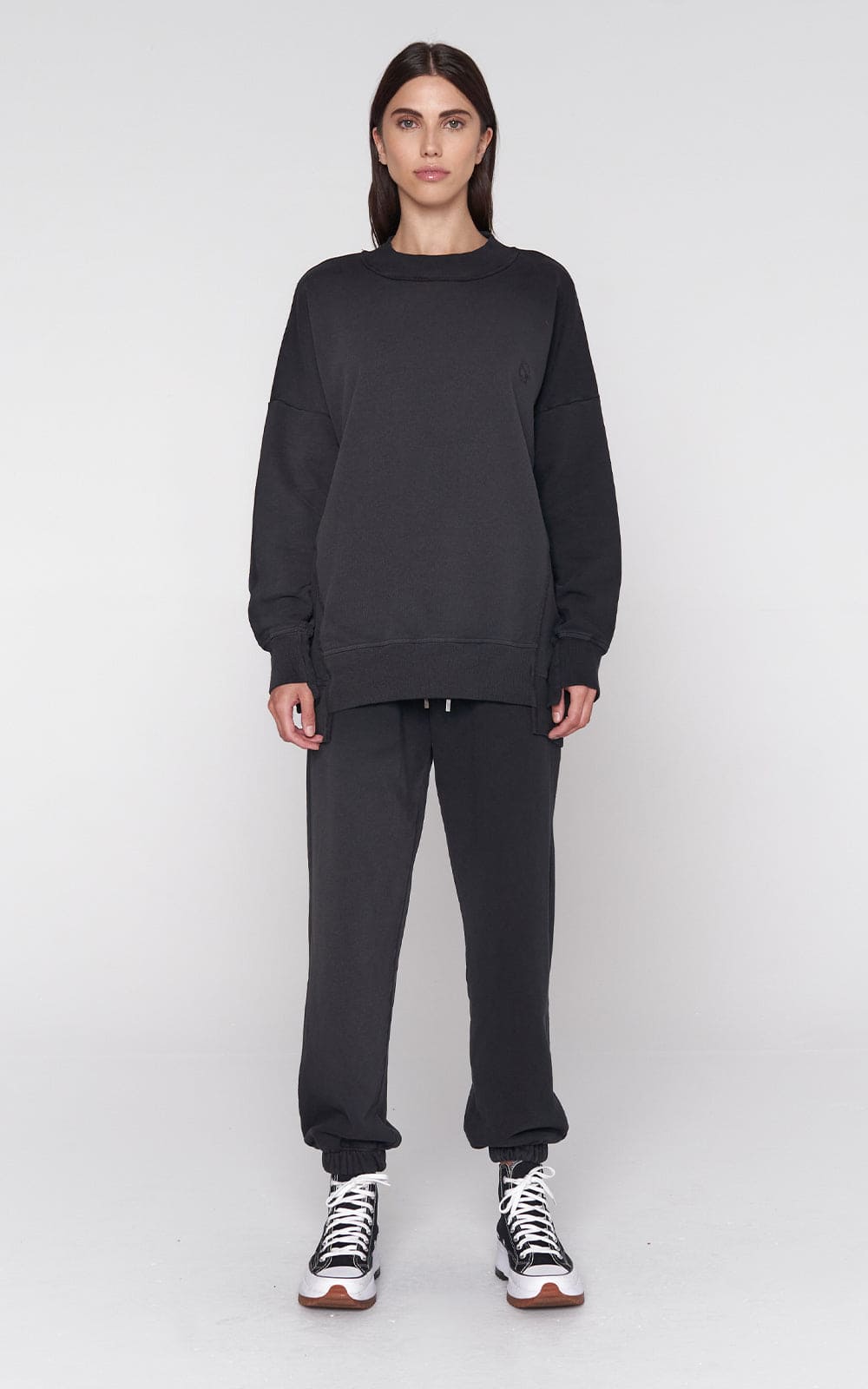 sans-gene-black-jogger-pants-frontview
