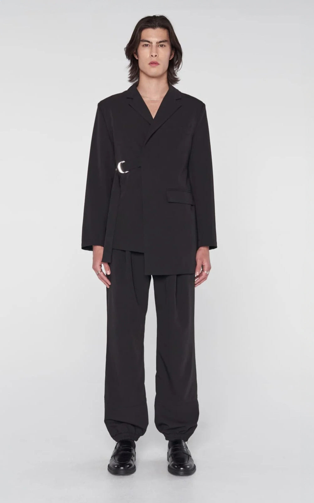 Decon Belted Blazer in Black