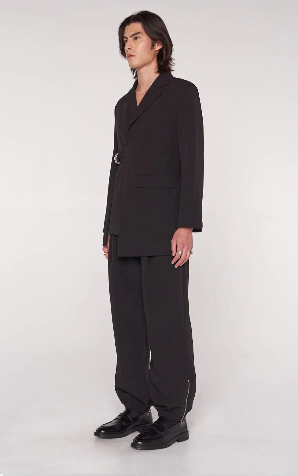 Decon Belted Blazer in Black