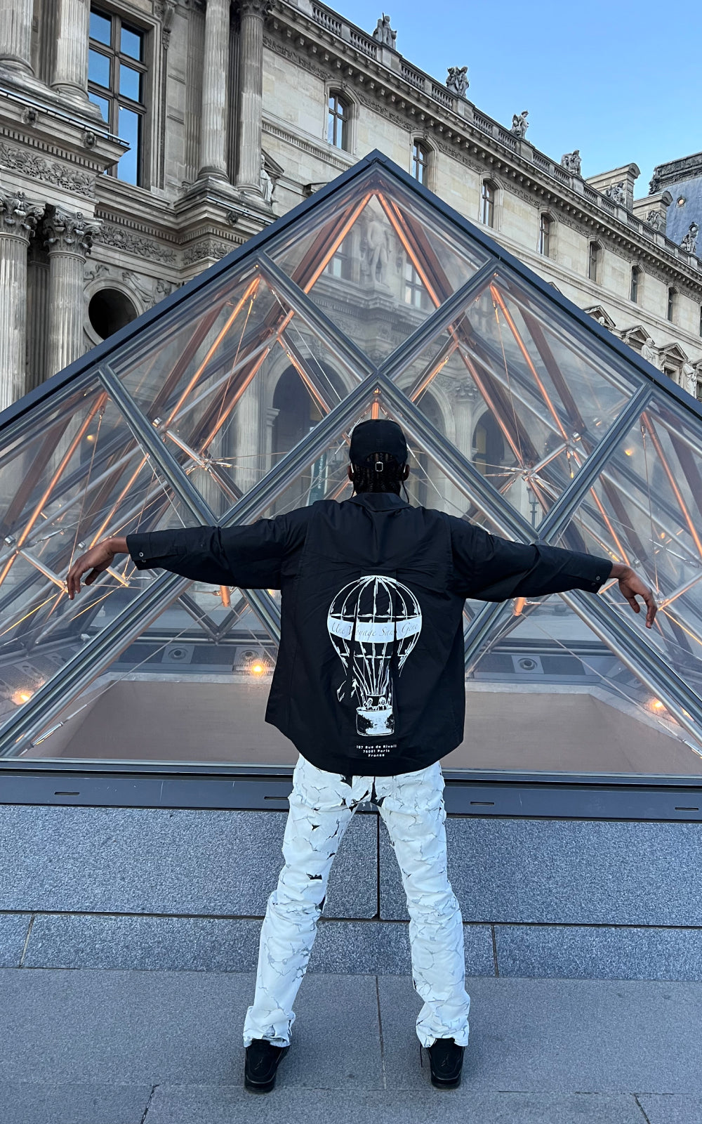 Sans Gêne x Bloody Dior Layered Sleeve Shirt In Black