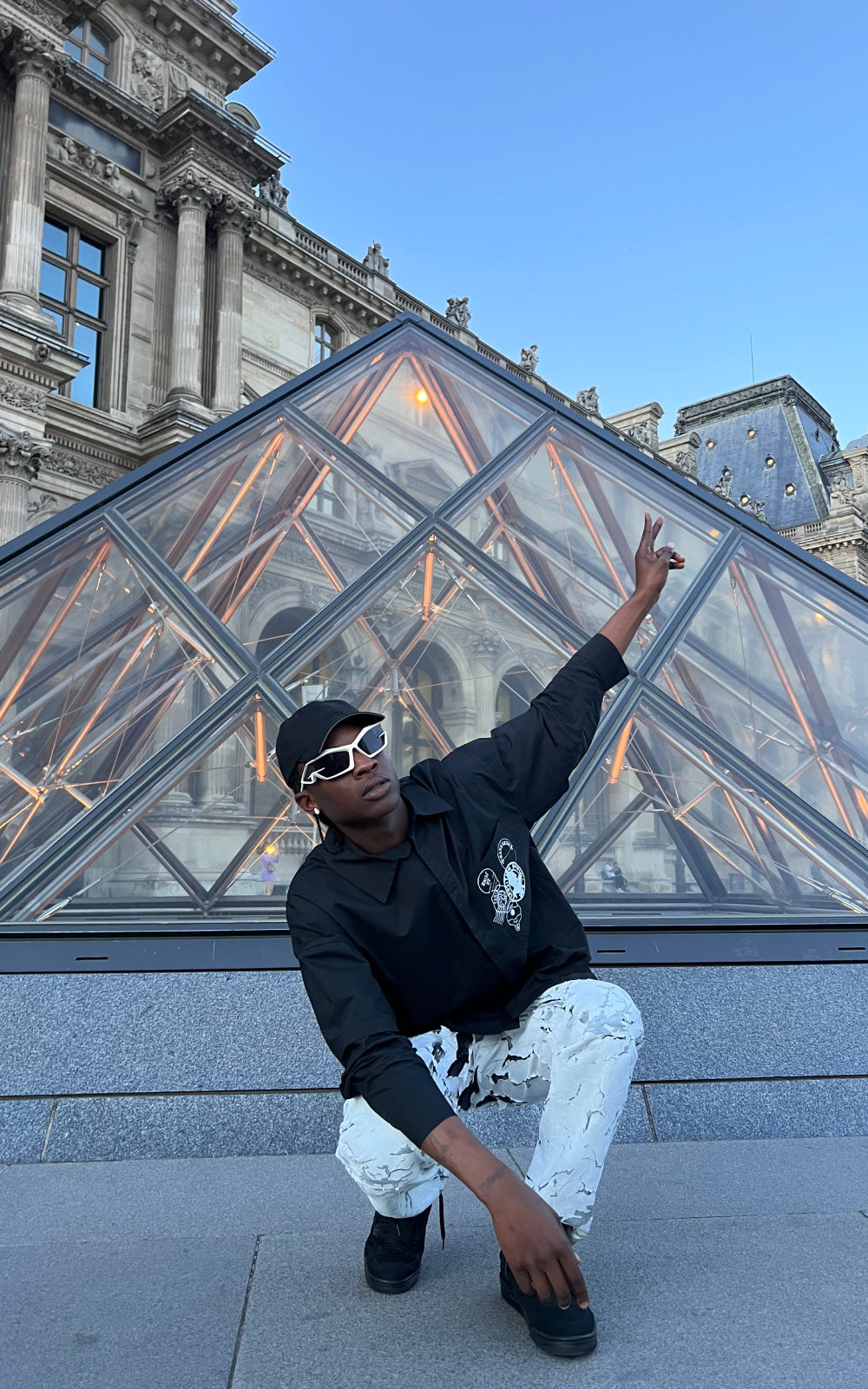 Sans Gêne x Bloody Dior Layered Sleeve Shirt In Black