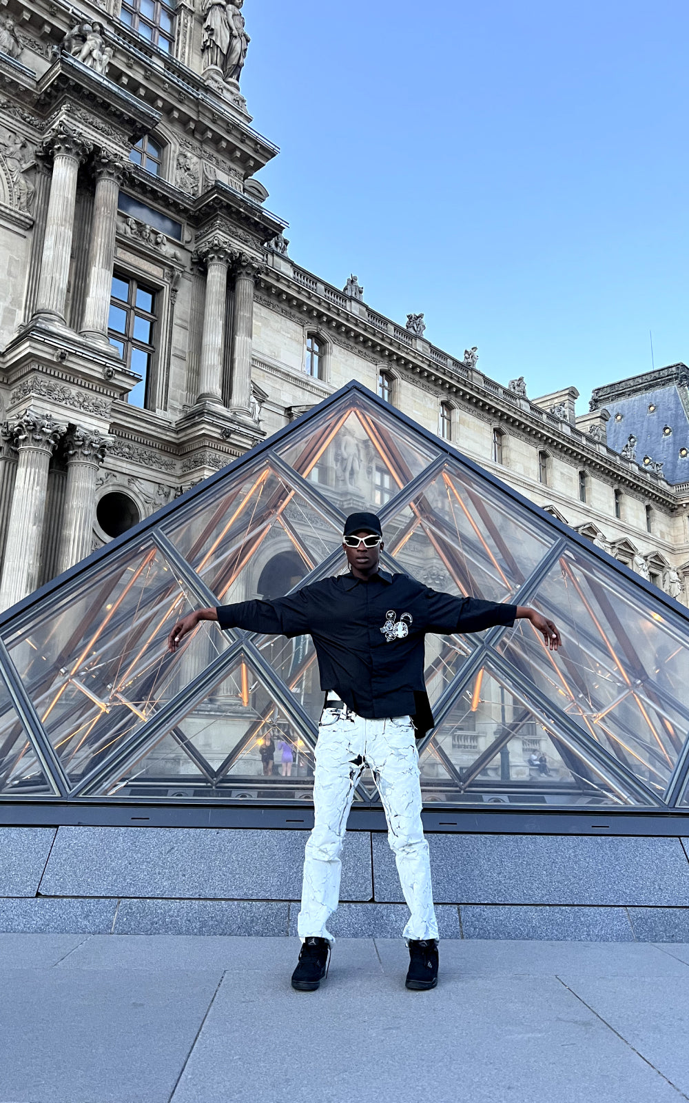 Sans Gêne x Bloody Dior Layered Sleeve Shirt In Black