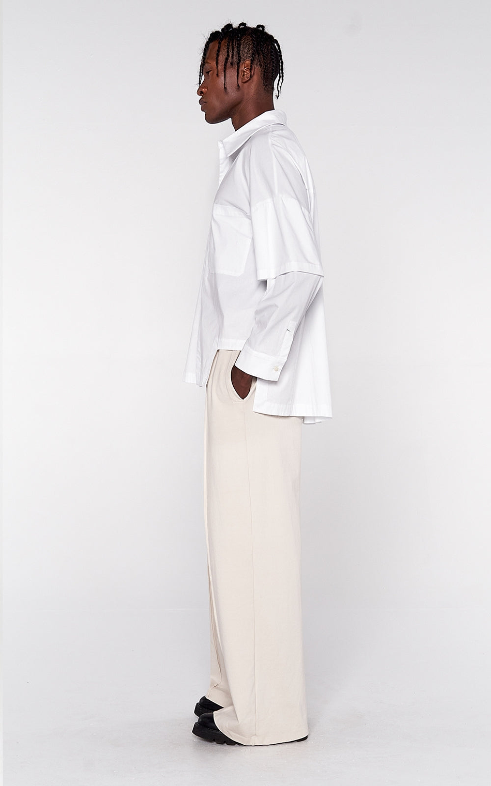 Oversized Lounge Pant in Bone