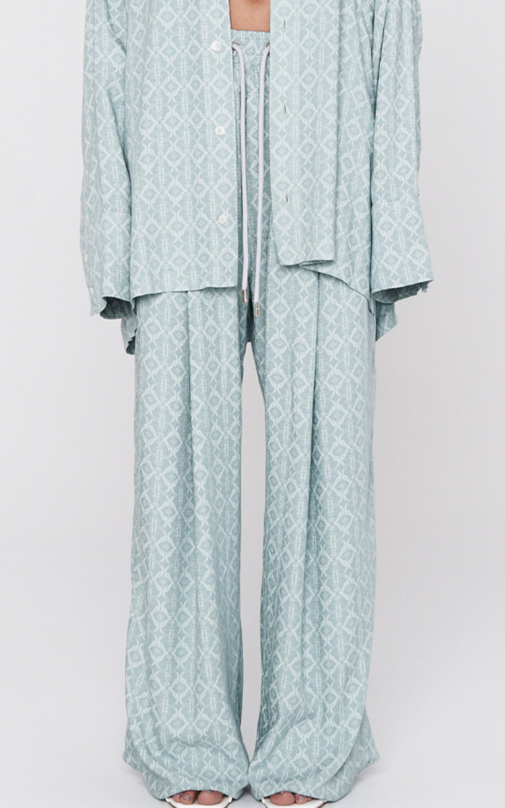 Oversized Viscose Pant in Mint