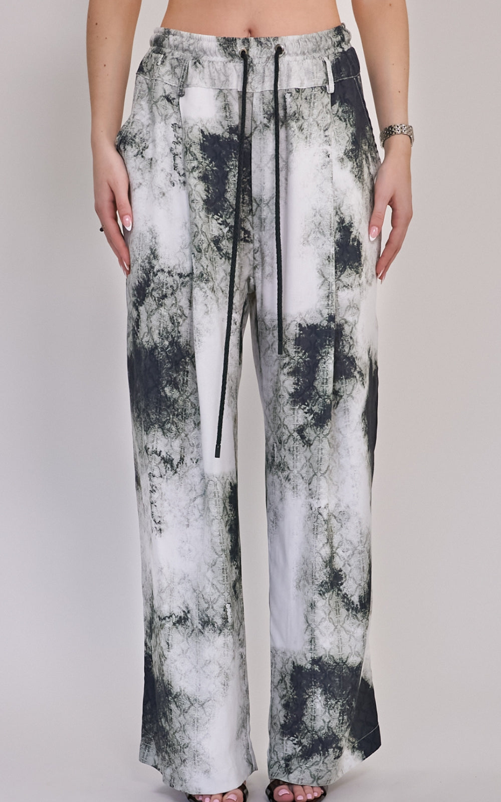 Oversized Viscose Printed Pant