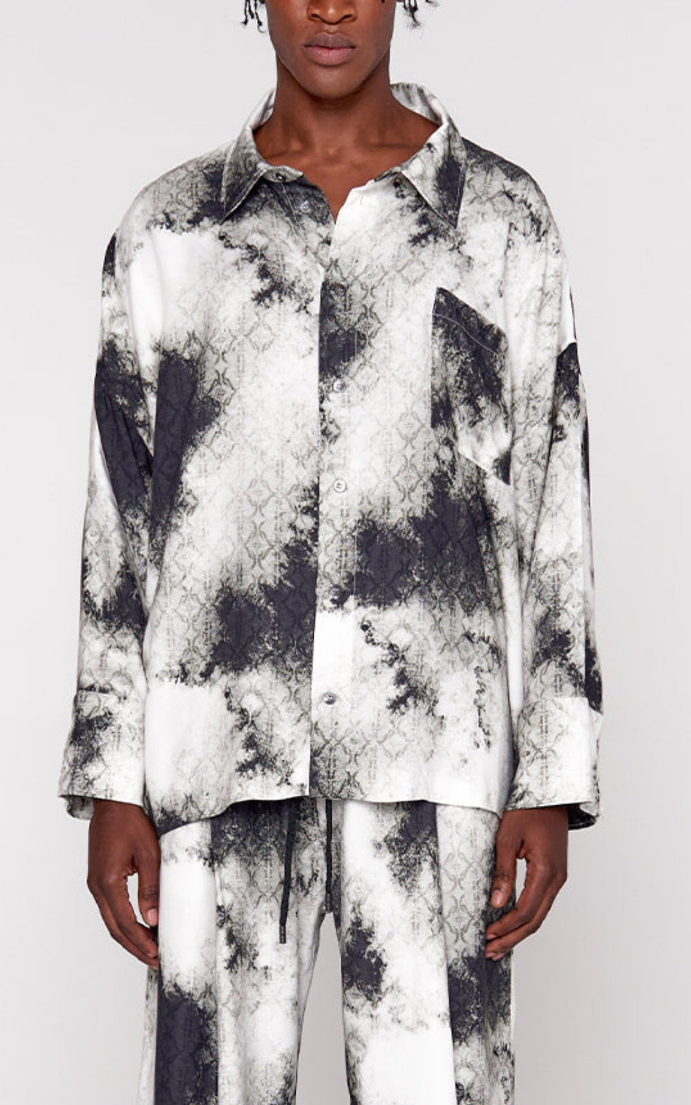 Oversized Viscose Printed Shirt