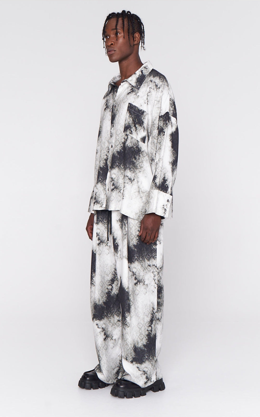 Oversized Viscose Printed Shirt