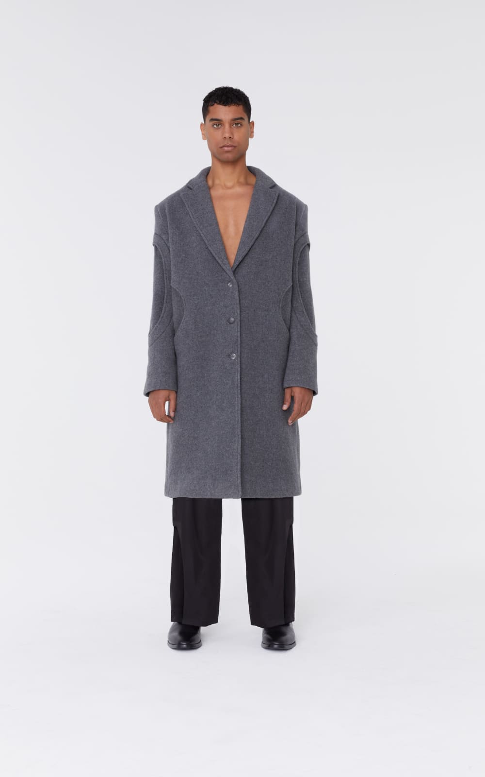 sans-gene-grey-trench-coat-frontview