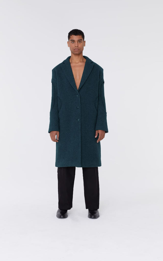 sans-gene-teal-trench-coat-frontview