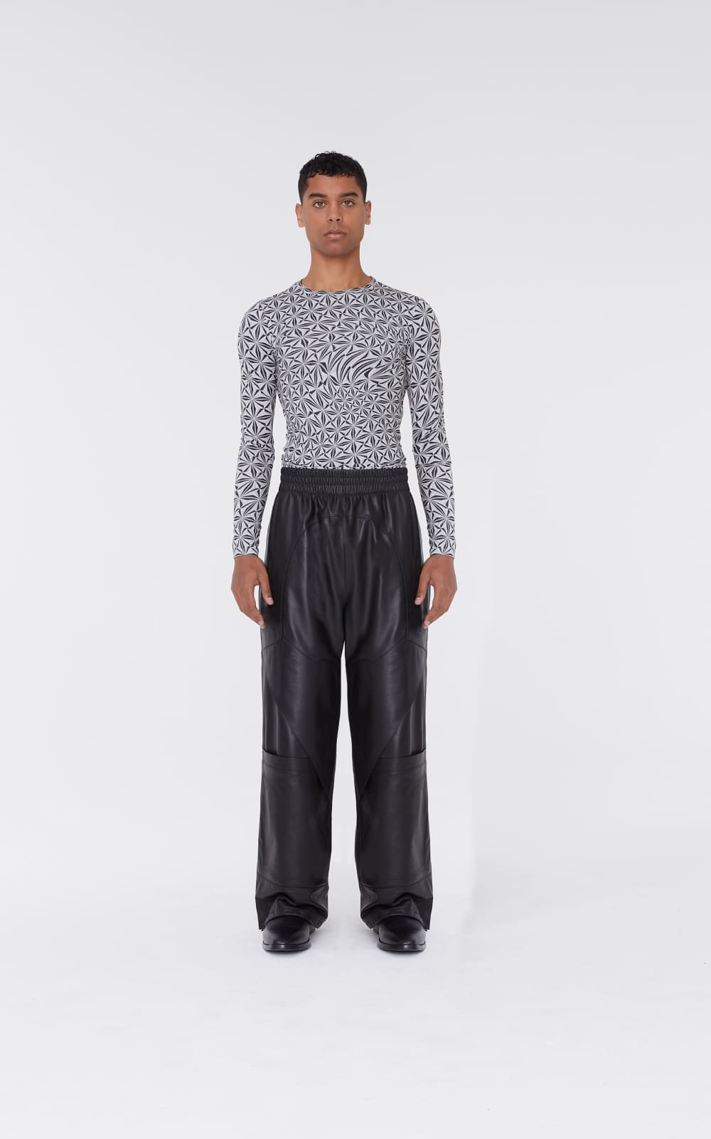 sans-gene-brown-long-sleeve-shirt-frontview-man