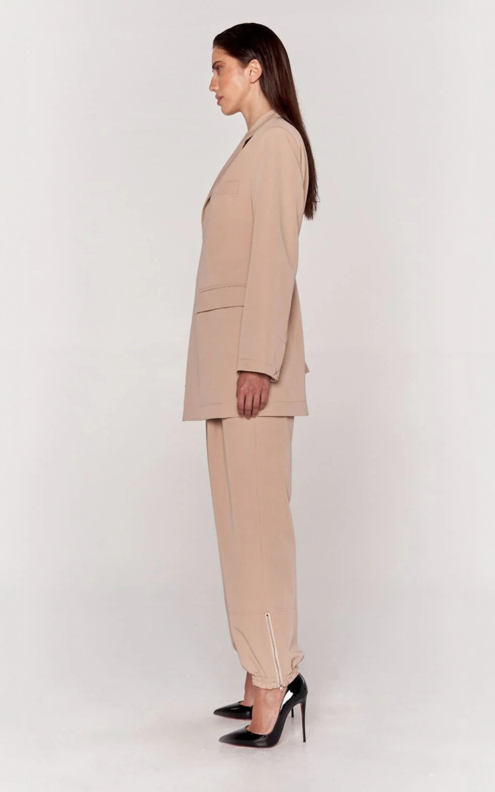 Zip Cuff Pant in Camel