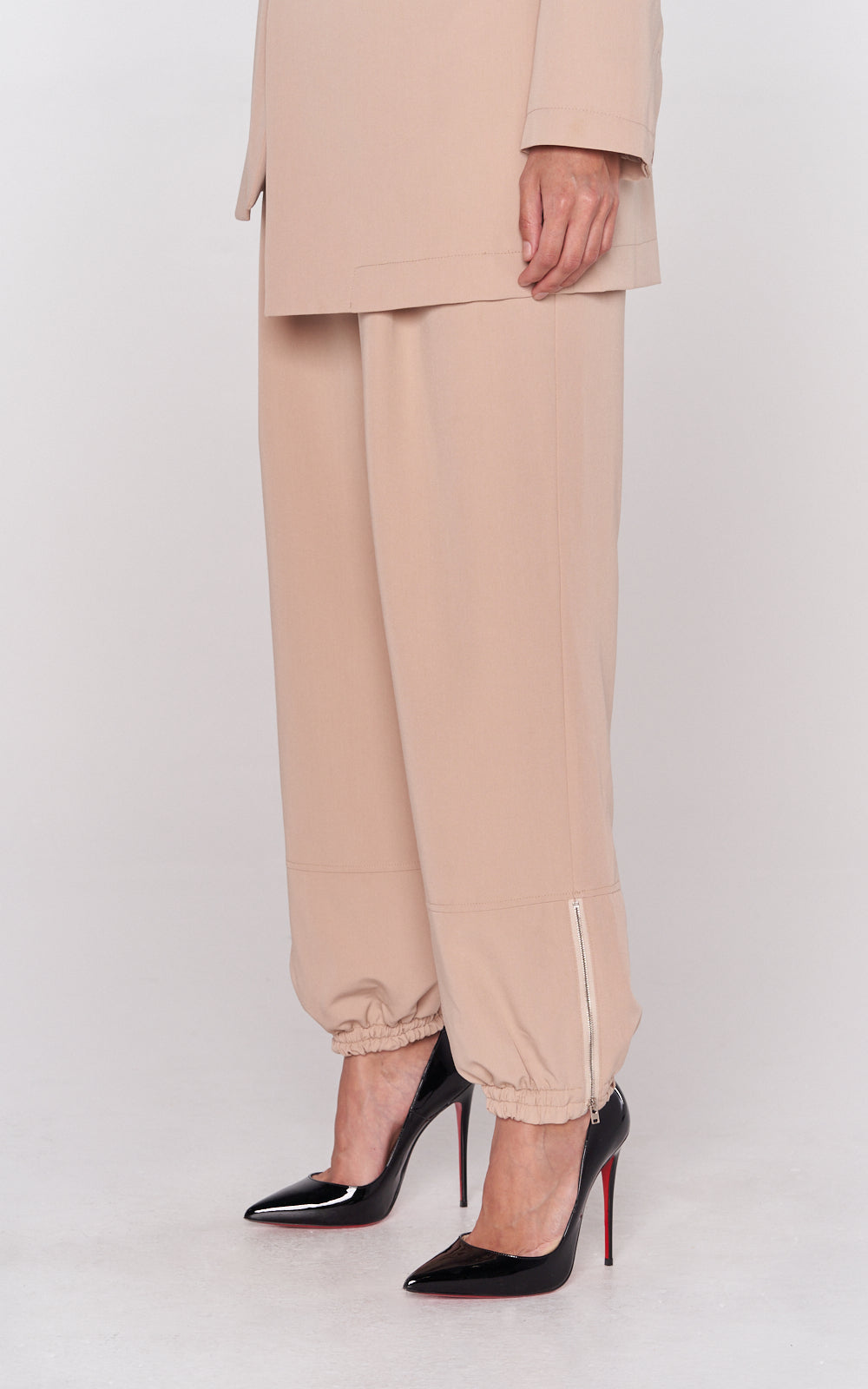 Zip Cuff Pant in Camel