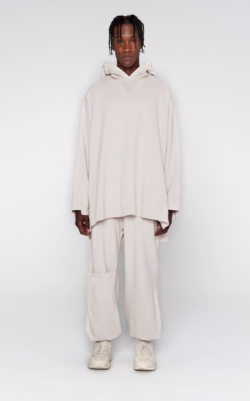 sans-gene-beige-oversize-hoodie-frontview