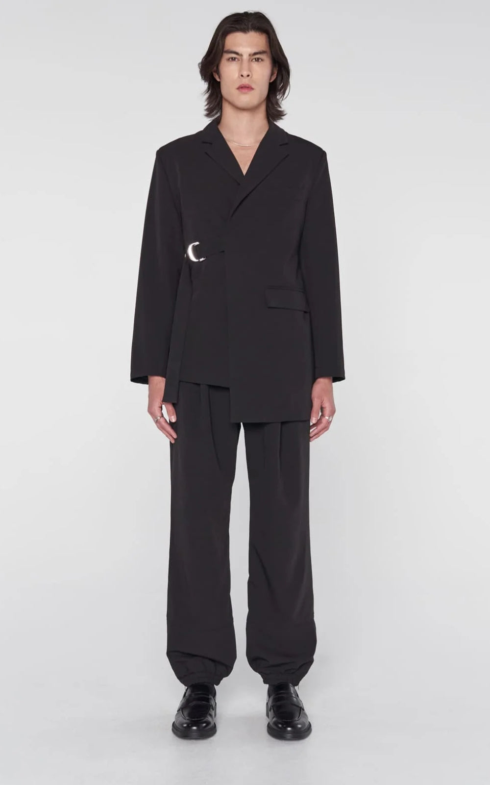Decon Belted Blazer in Black