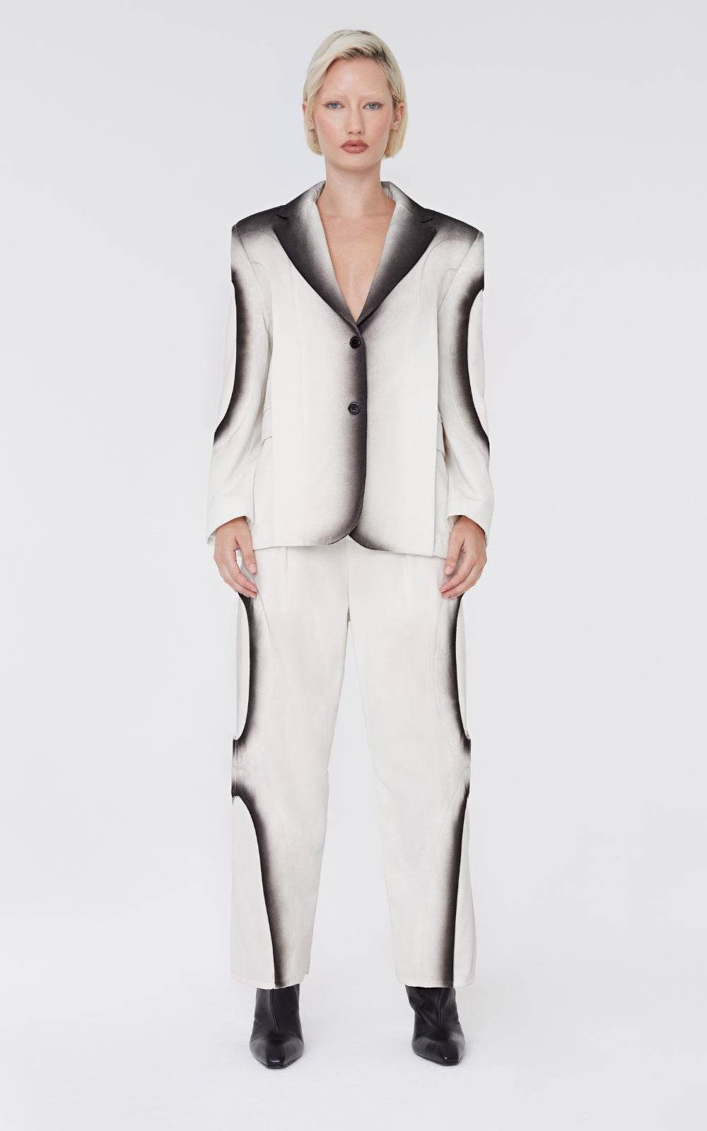 Airbrushed Layered Blazer