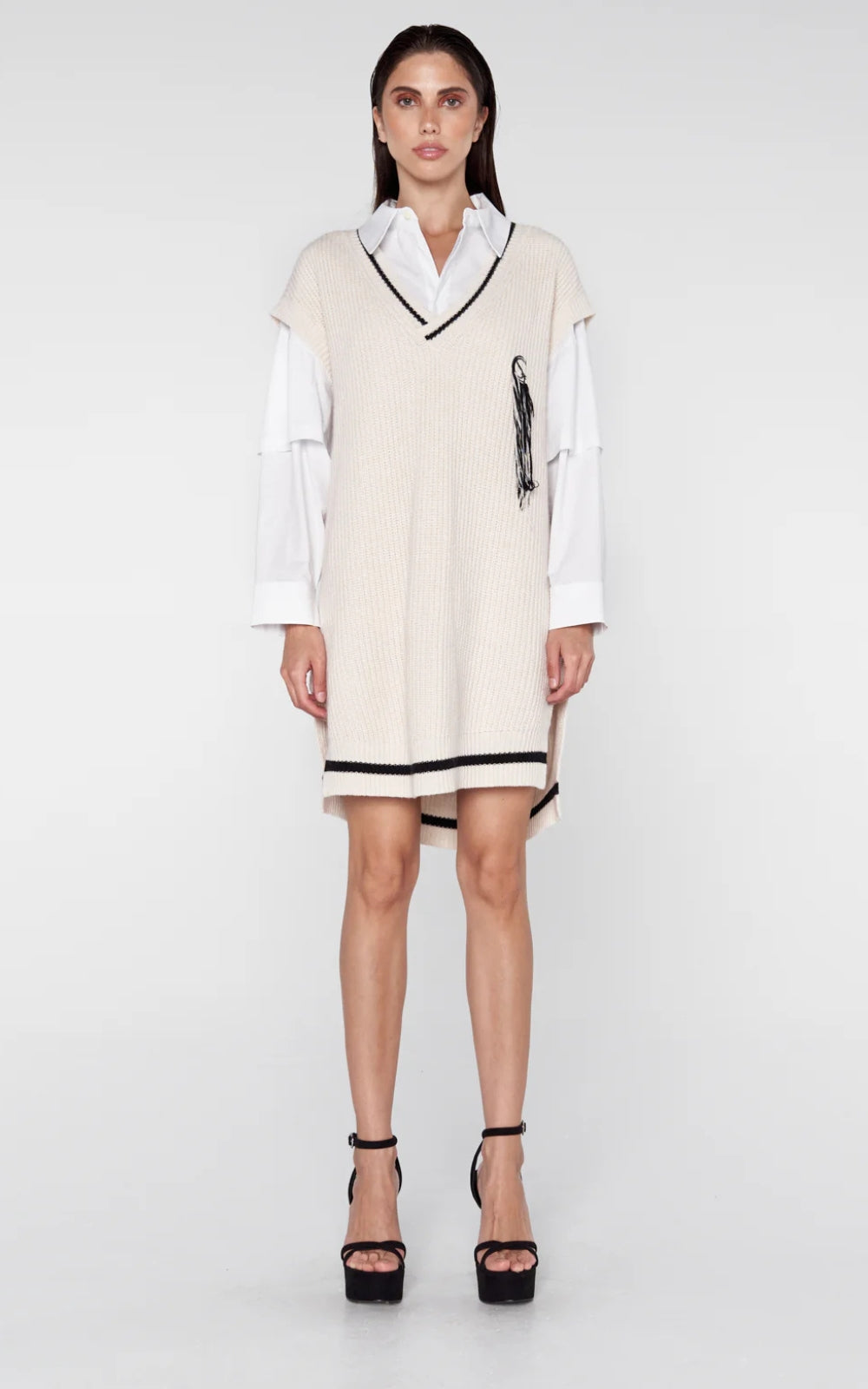 Oversized Knit Vest