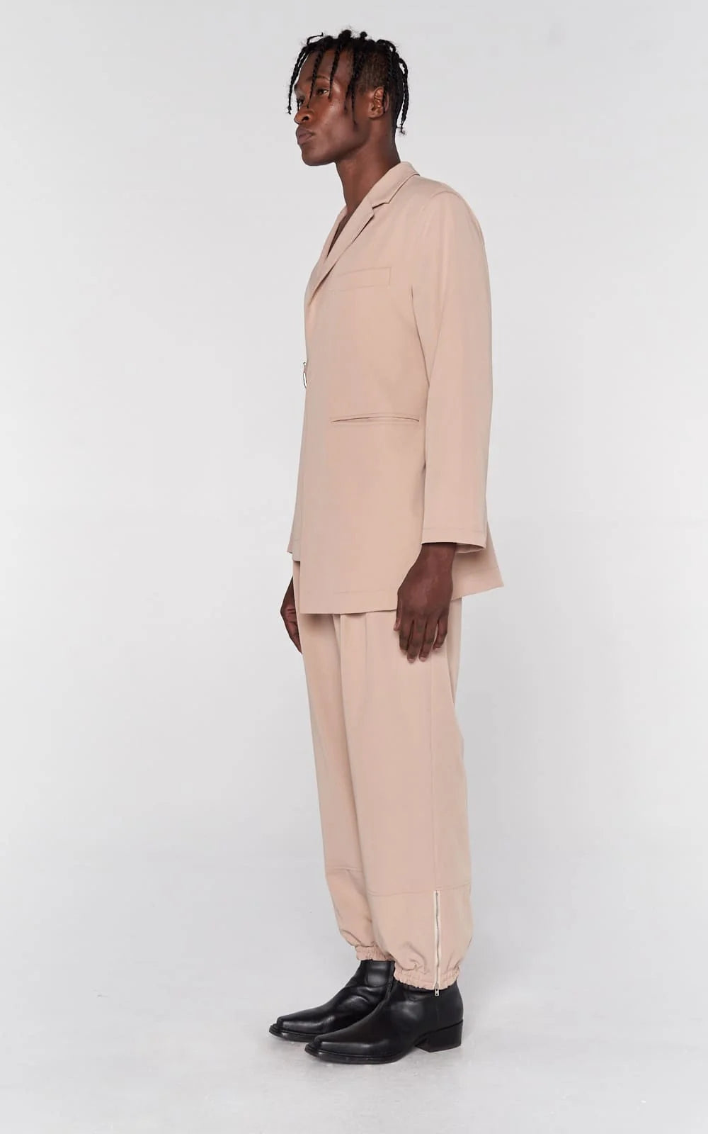 Decon Belted Blazer in Camel