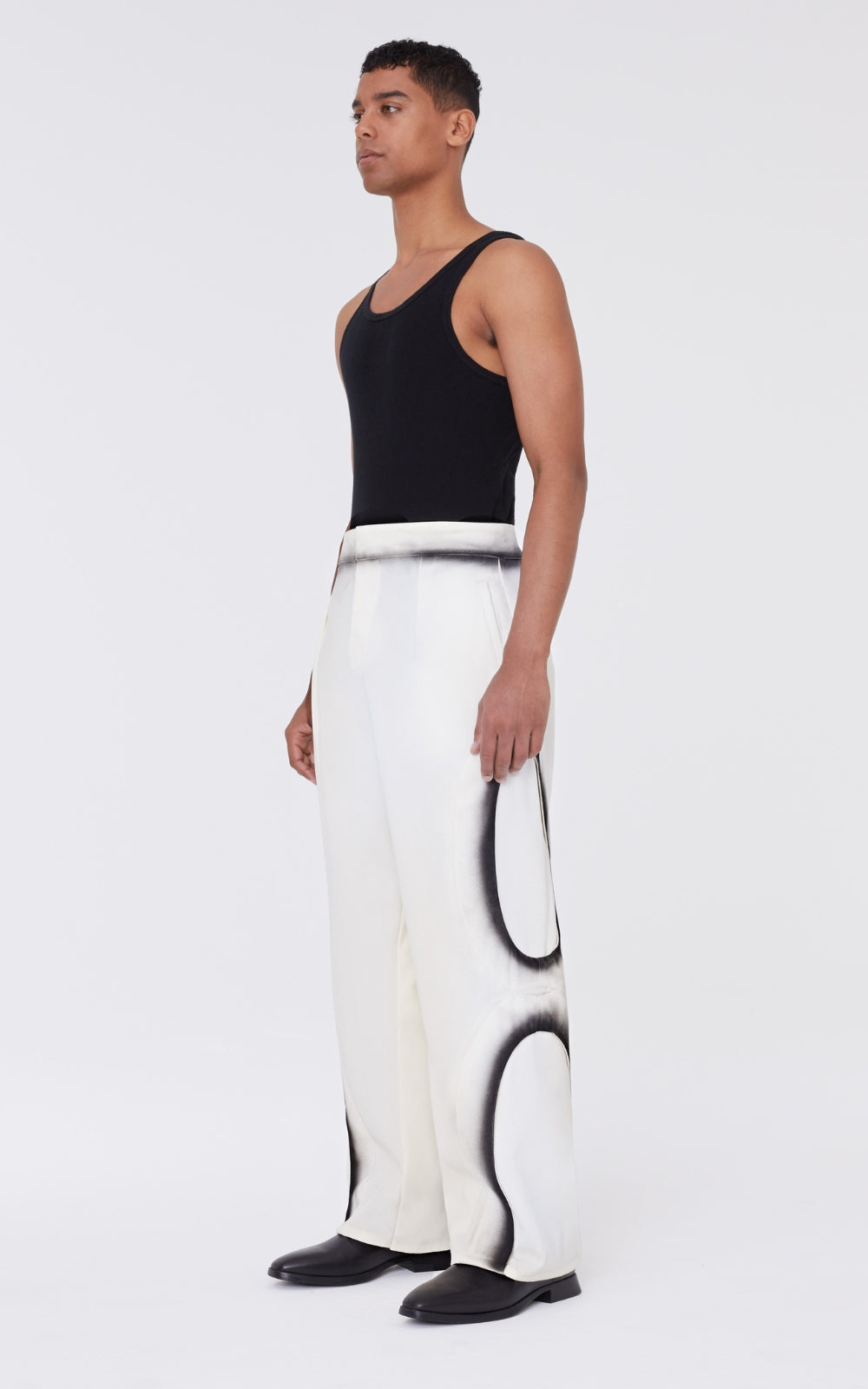 Adjustable Black Airbrush Cargo Pants
