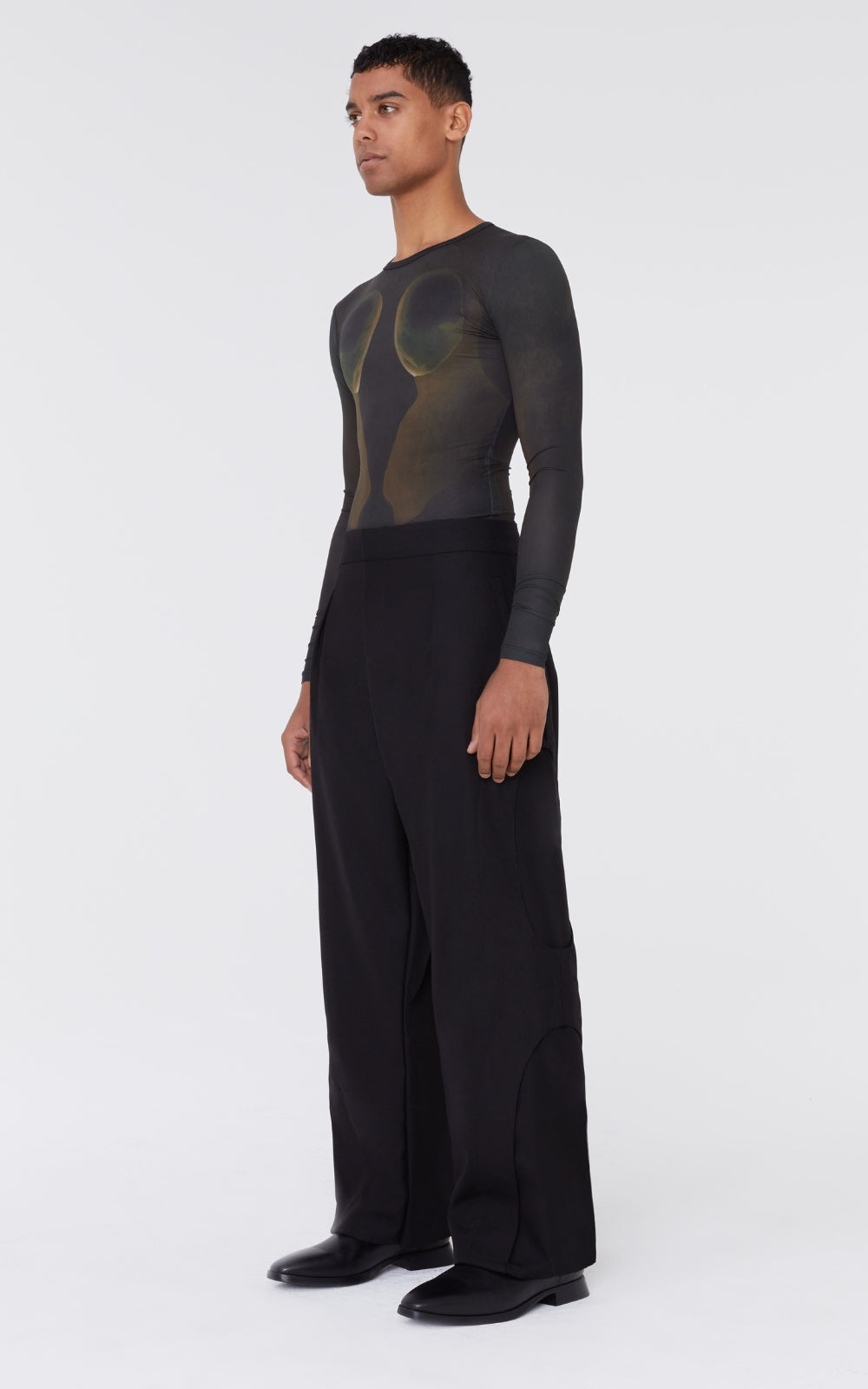 Black Layered Trousers