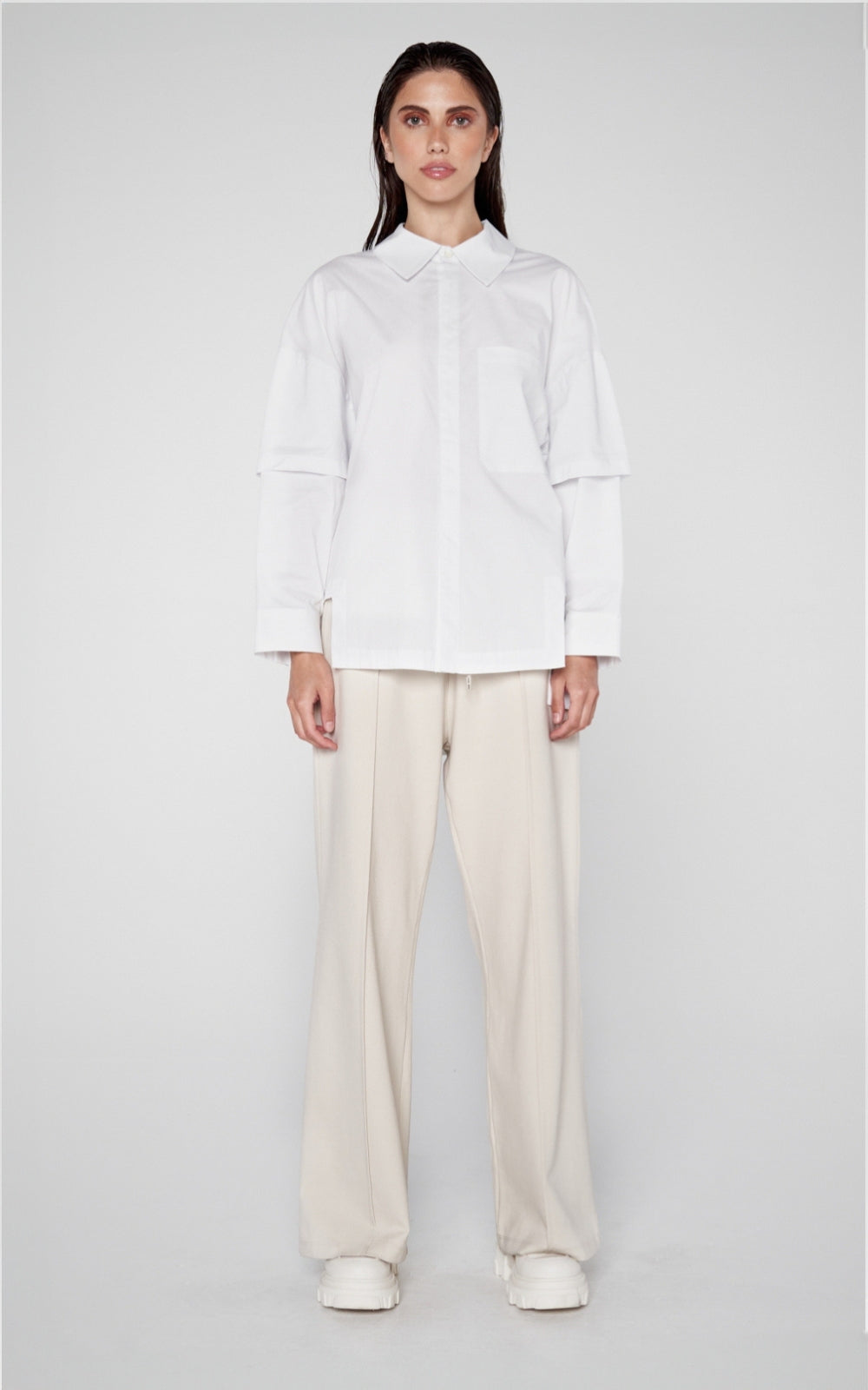 Oversized Lounge Pant in Bone