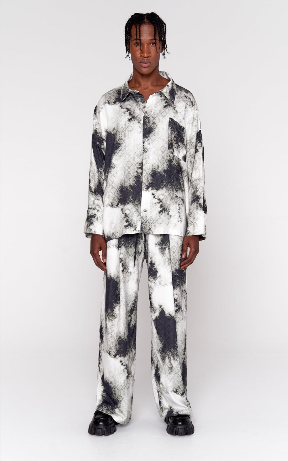 Oversized Viscose Printed Shirt