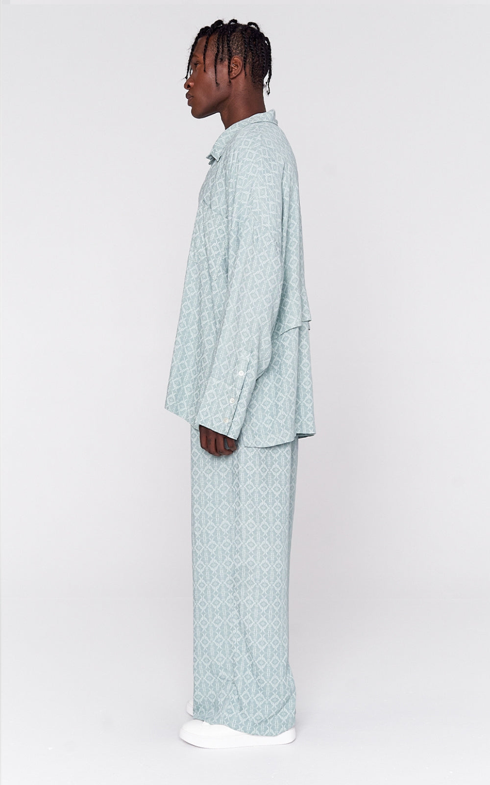 Oversized Viscose Shirt in Mint