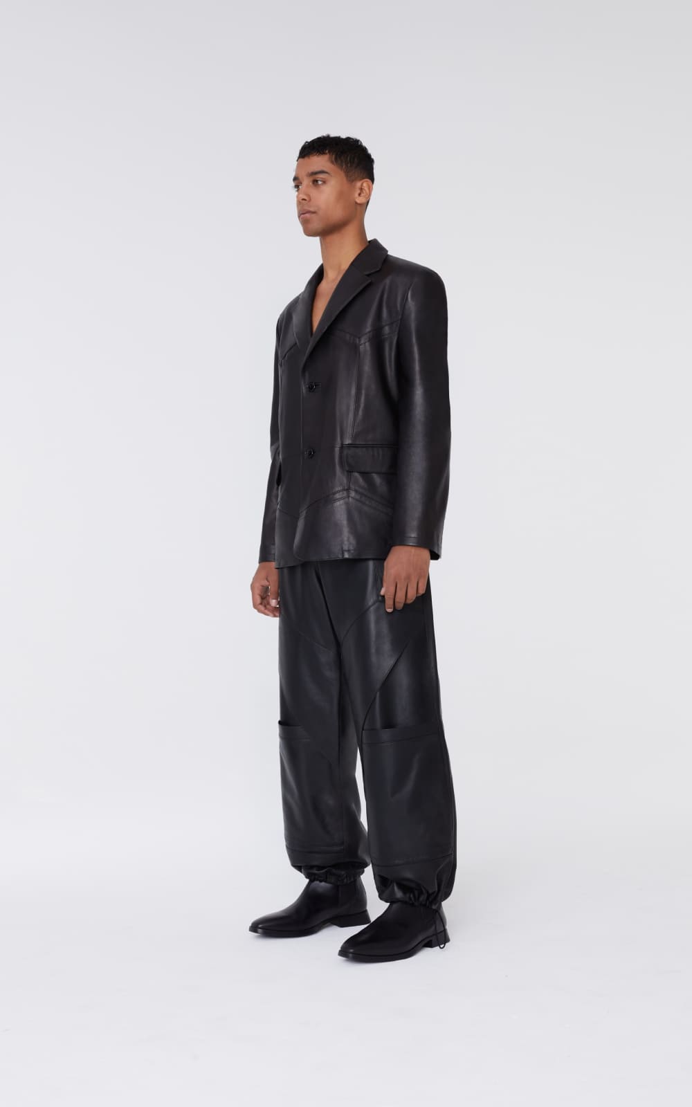 sans-gene-black-leather-blazer-sideview