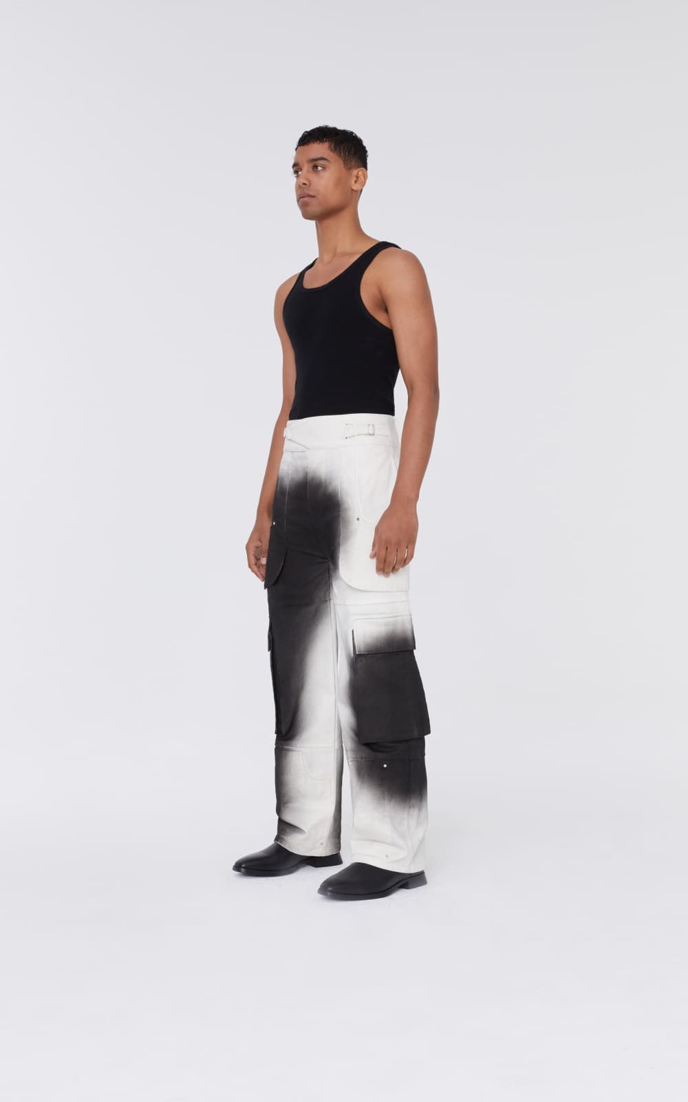 sans-gene-black-airbrushed-cargo-pants-sideview