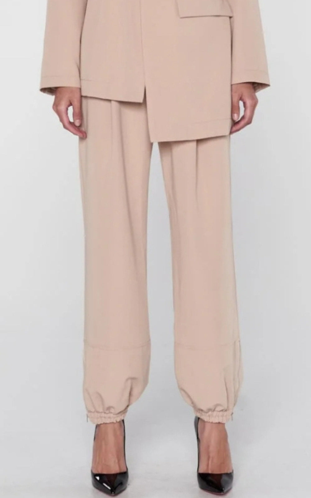 Zip Cuff Pant in Camel