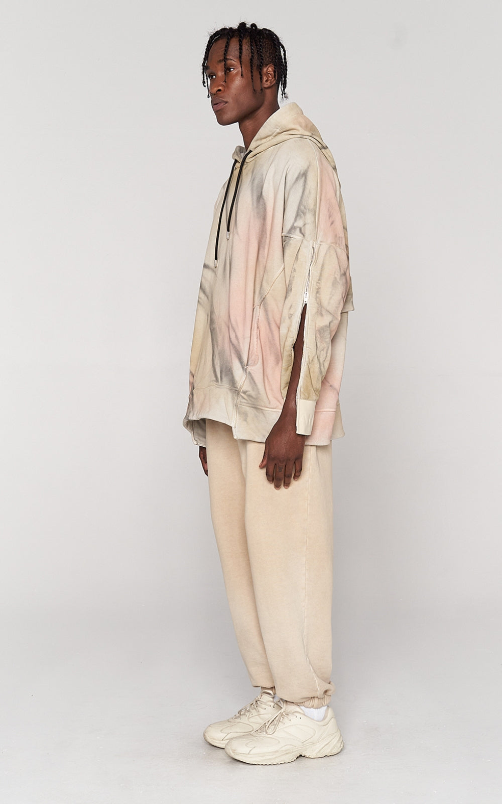 Zip Sleeve Dye Hoodie