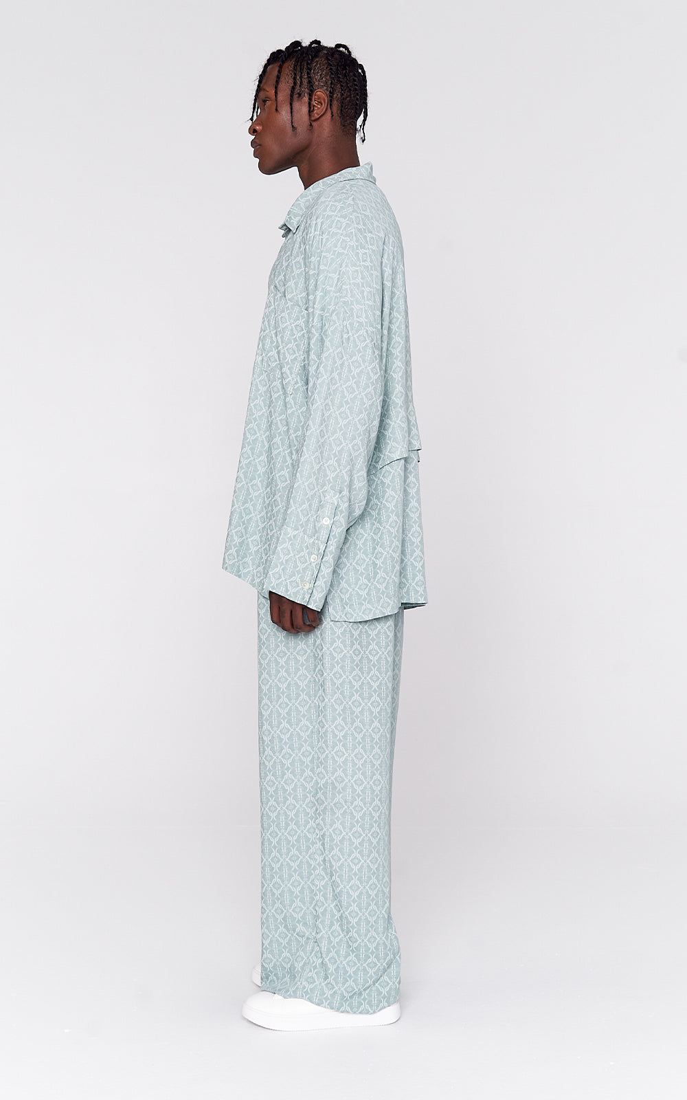 Oversized Viscose Pant in Mint