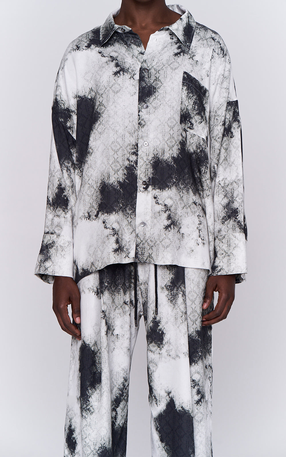 Oversized Viscose Printed Shirt