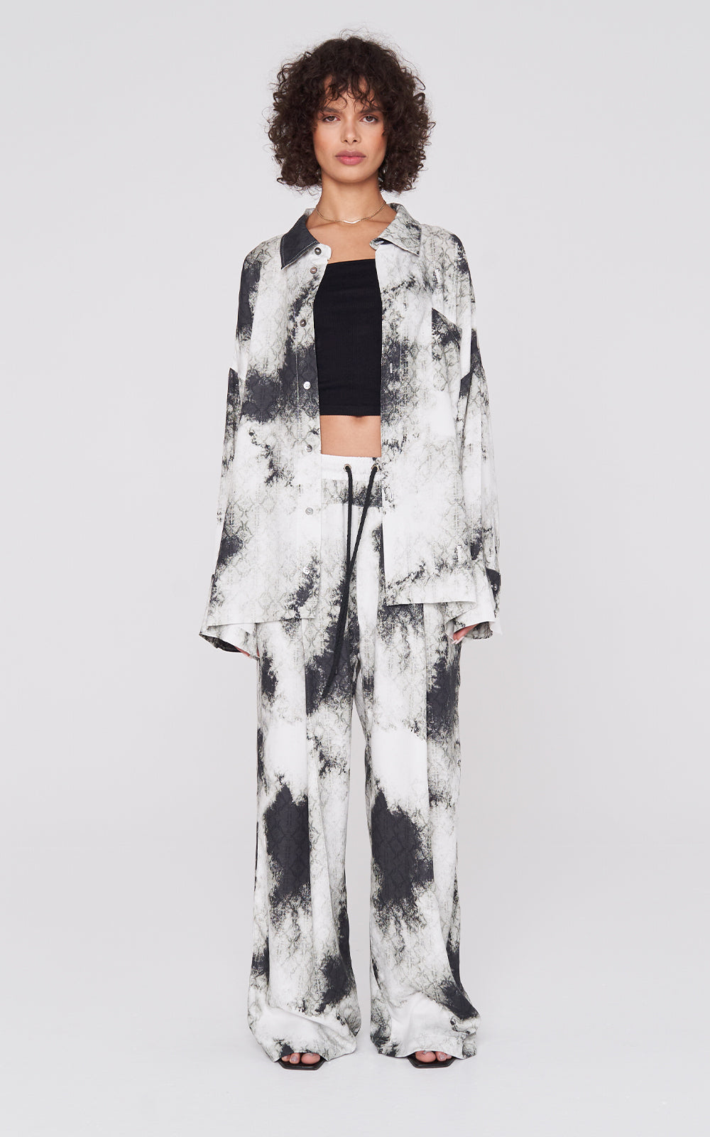 Oversized Viscose Printed Shirt