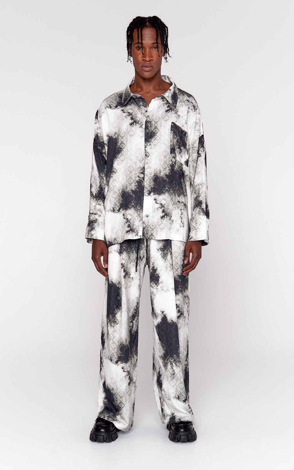 Oversized Viscose Printed Pant