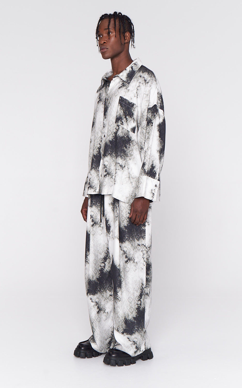 Oversized Viscose Printed Pant