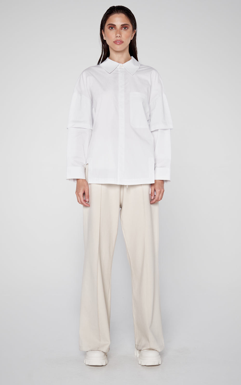 Oversized Lounge Pant in Bone