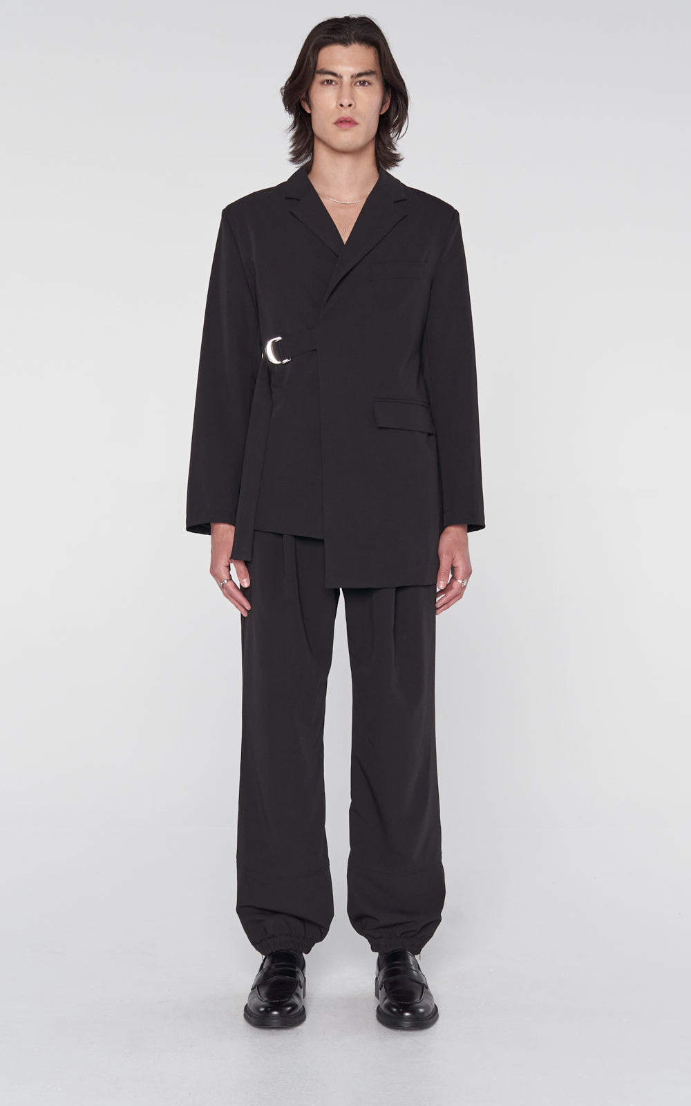 Zip Cuff Pant in Black