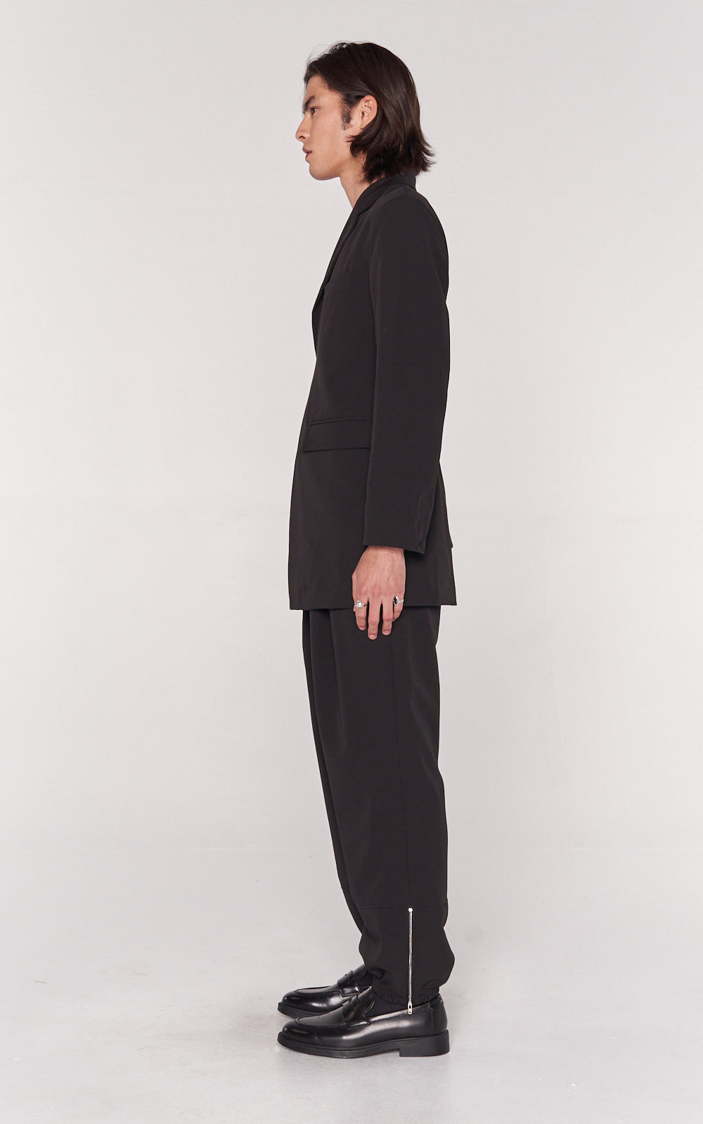 Zip Cuff Pant in Black